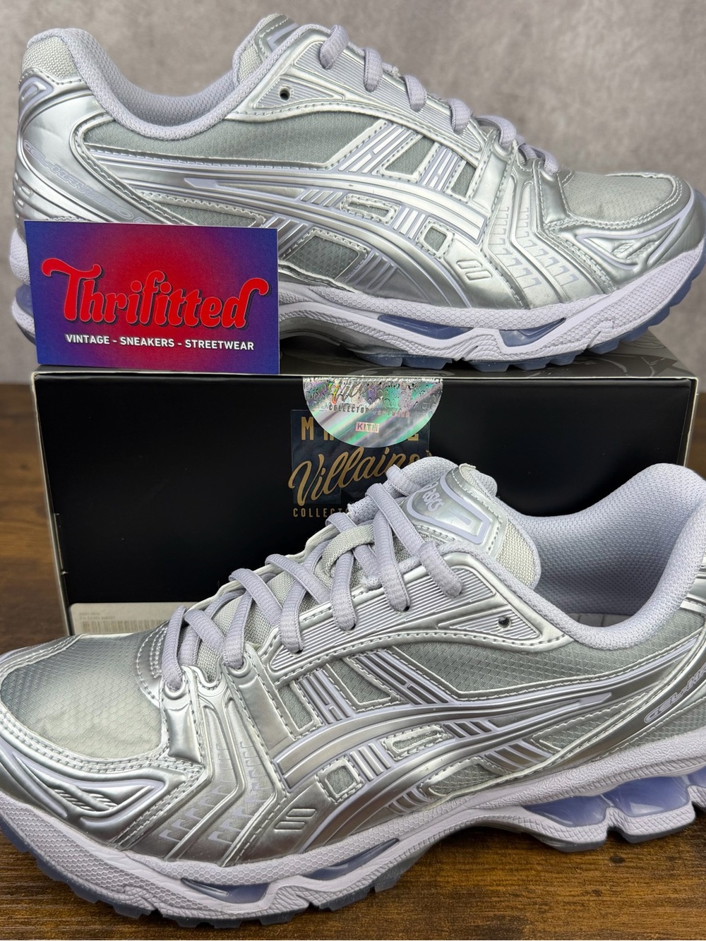 ASICS Gel-Kayano 14 Kith Marvel Silver Surfer Size 7.5 1203A661-020 Men’s Shoes